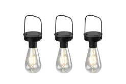 Campus solar taklampor 3-pack mattsvart, skymningsrelä