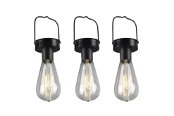 Campus solar taklampor 3-pack mattsvart, skymningsrelä