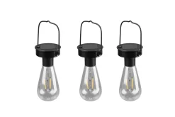 Campus solar taklampor 3-pack mattsvart, skymningsrelä