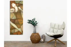 Canvastavla - Abstrakt figur med mjuka linjer och geometriska former
