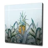 Canvastavla - Ananas omgiven av gröna växter