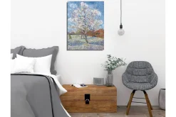 Canvastavla - Blommande körsbärsträd i vårlandskap