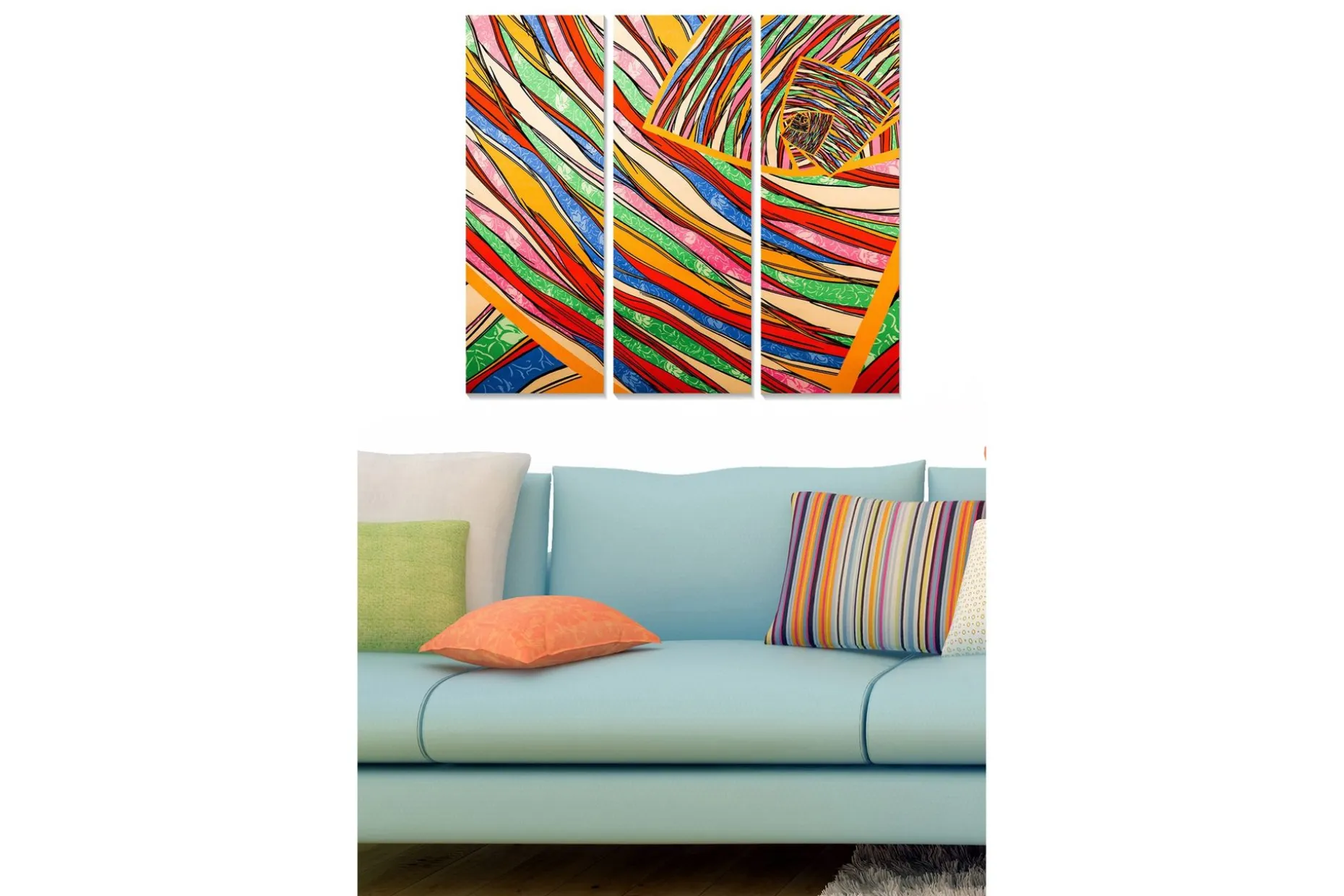 Canvastavla Colorful 3-pack Flerfärgad