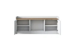 Caraway Skobänk 120x45 cm Vit/Brun