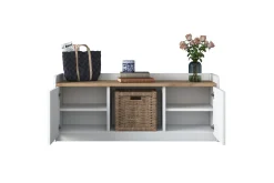 Caraway Skobänk 120x45 cm Vit/Brun