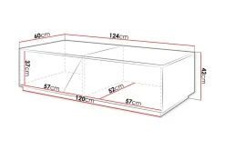Carbost Soffbord 60 cm Anthracite