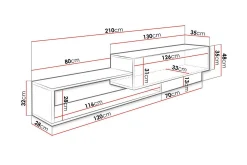 Carbost Tv-skåp 210 cm