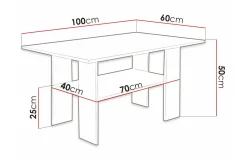 Carnew Soffbord 60 cm White