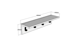 Casden Vägghylla 15 cm