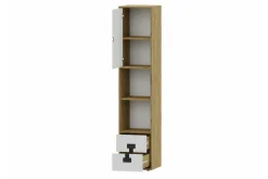 Castlebay Highboard Grey High Gloss