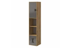 Castlebay Highboard Grey High Gloss