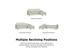 Celine 3-sits Divanbäddsoffa Sammet/Ljusgrå