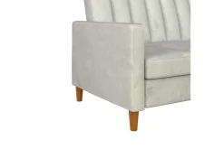 Celine 3-sits Divanbäddsoffa Sammet/Ljusgrå