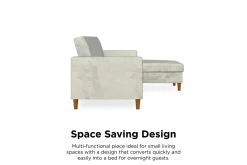 Celine 3-sits Divanbäddsoffa Sammet/Ljusgrå
