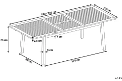 Cesana Trädgårdsbord 240x100 cm