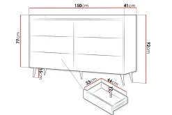 Chiku Byrå 150 cm