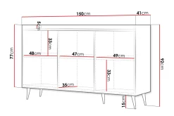Chiku Byrå 150 cm