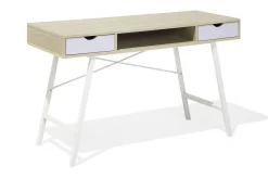 Clarita Skrivbord 120 cm med Förvaring Hylla + 2 Lådor
