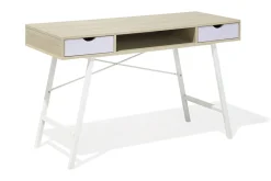 Clarita Skrivbord 120 cm med Förvaring Hylla + 2 Lådor