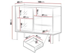 Claven Skänk 100 cm