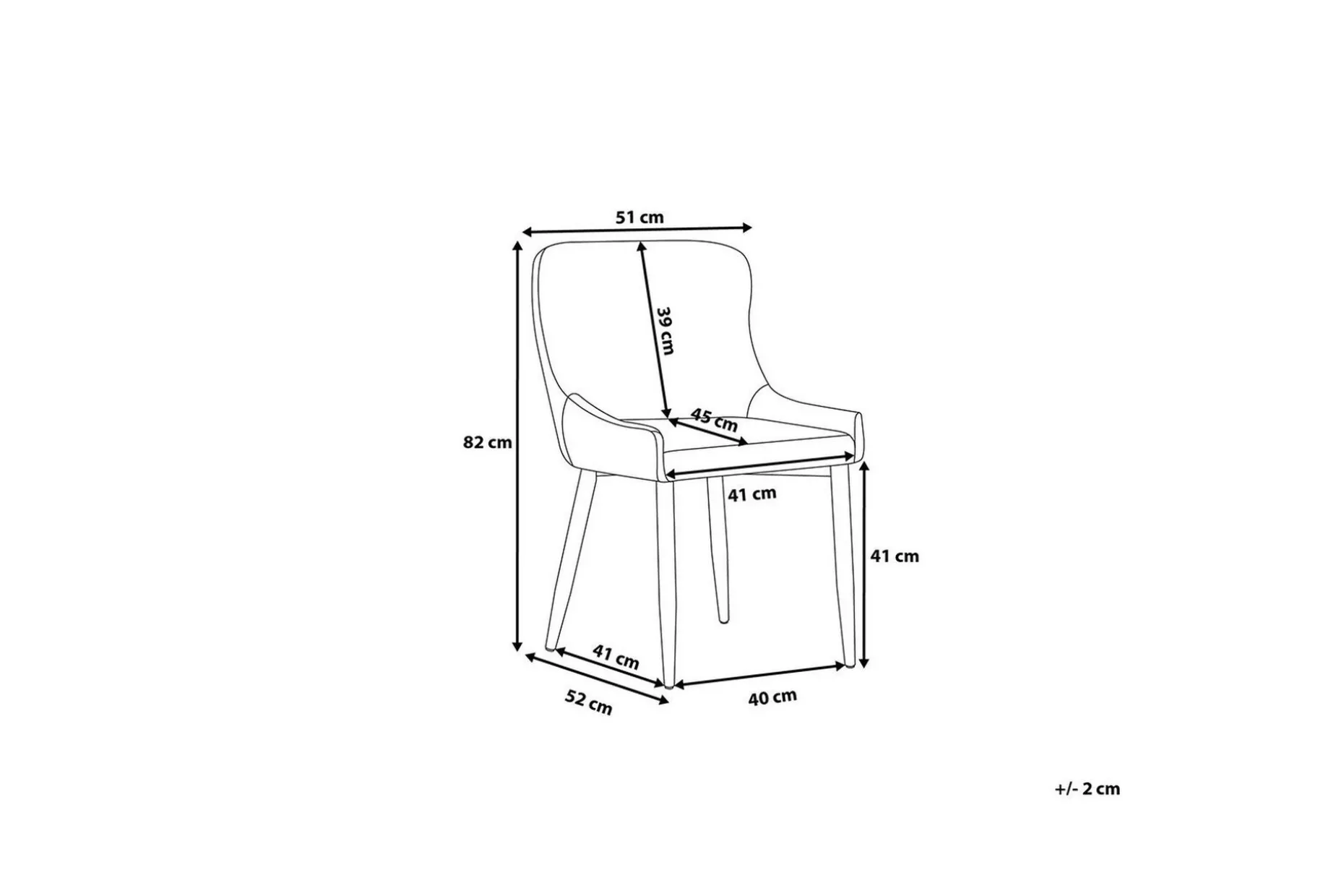 Colino Stol 2-Pack Sammet