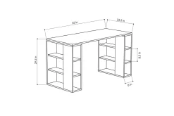 Colmaron Skrivbord 140 cm med Förvaring Hyllor