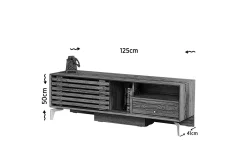 Comfortale Tv-bänk 125 cm