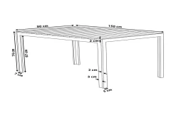 Como Trädgårdsbord 150 cm