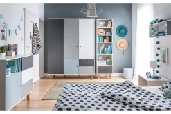 Concept Byrå Vit/Mörkgrå/Blå