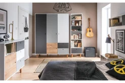 Concept Garderob Vit/Mörkgrå/Blå
