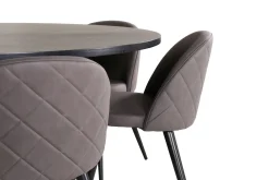 Copenhagen Matgrupp 140 cm Rund med 6 Velvet stolar