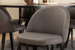 Copenhagen Matgrupp 140 cm Rund med 6 Velvet stolar