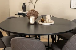 Copenhagen Matgrupp 140 cm Rund med 6 Velvet stolar