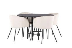 Copenhagen Matgrupp 115 cm Rund med 4 Berit stolar