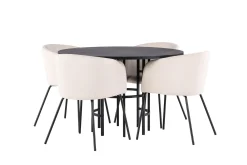 Copenhagen Matgrupp 115 cm Rund med 4 Berit stolar