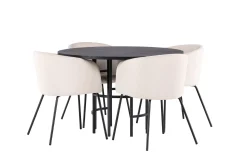 Copenhagen Matgrupp 115 cm Rund med 4 Berit stolar