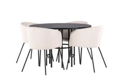 Copenhagen Matgrupp 115 cm Rund med 4 Berit stolar
