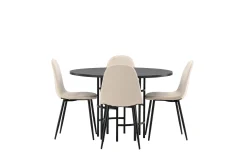 Copenhagen Matgrupp 115 cm Rund med 4 Polar stolar