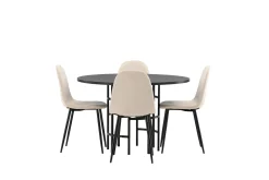 Copenhagen Matgrupp 115 cm Rund med 4 Polar stolar