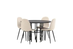 Copenhagen Matgrupp 115 cm Rund med 4 Polar stolar