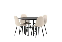 Copenhagen Matgrupp 115 cm Rund med 4 Polar stolar