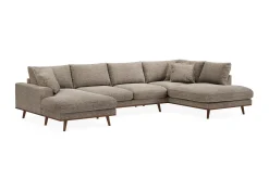 Copenhagen Premium 5-sits Högervänd U-formad Djup Soffa med Divan och Schäslong i Chenille