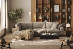 Copenhagen Premium 4-sits Vänstervänd L-formad Djup Schäslongsoffa i Chenille