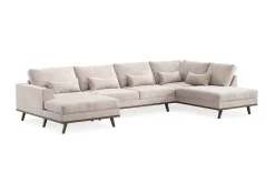 Copenhagen 5-sits Högervänd U-formad Large Soffa med Divan och Schäslong i Sammet