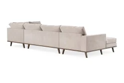 Copenhagen 5-sits Högervänd U-formad Large Soffa med Divan och Schäslong i Sammet