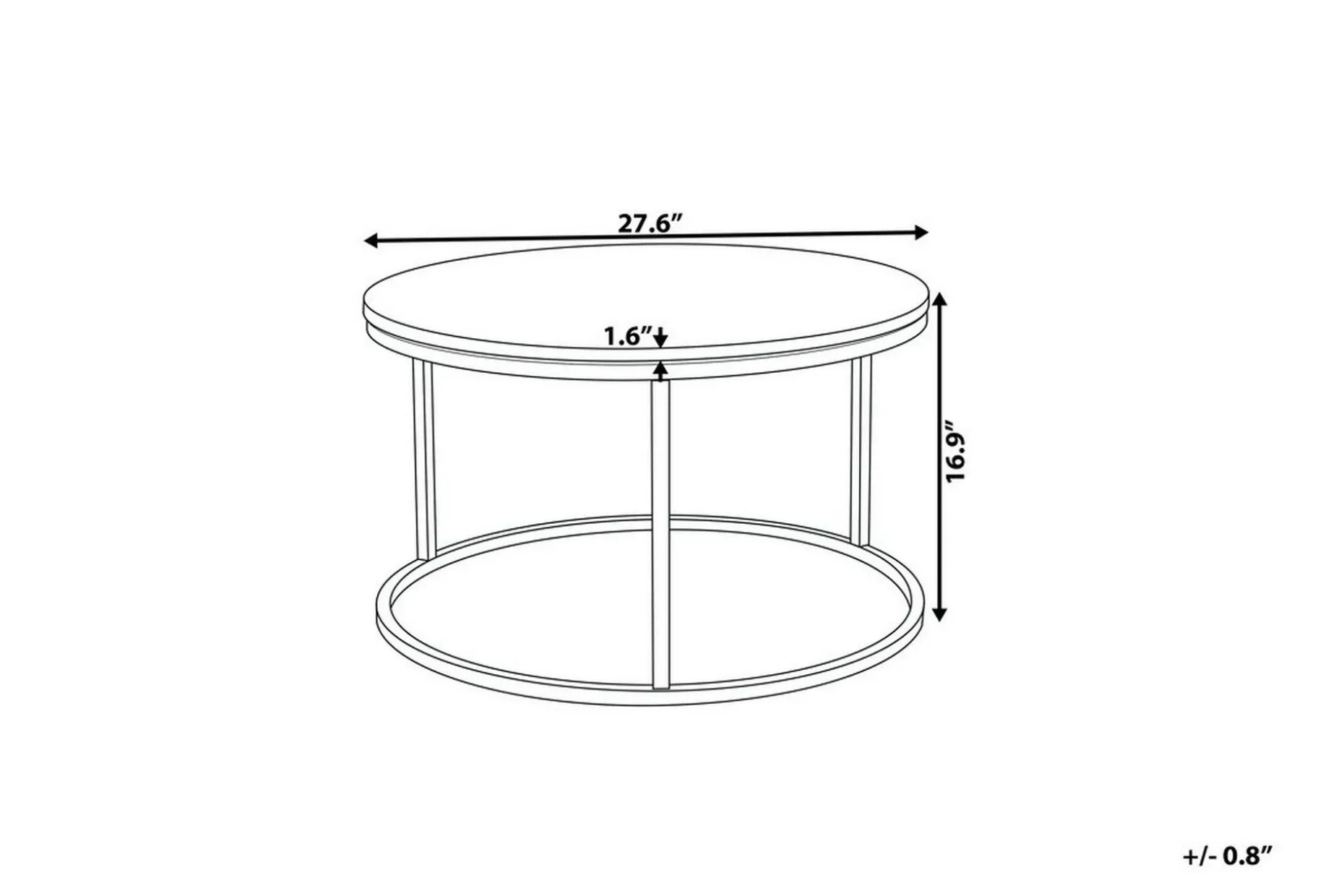 Coralla Soffbord 70 cm Runt Marmormönster