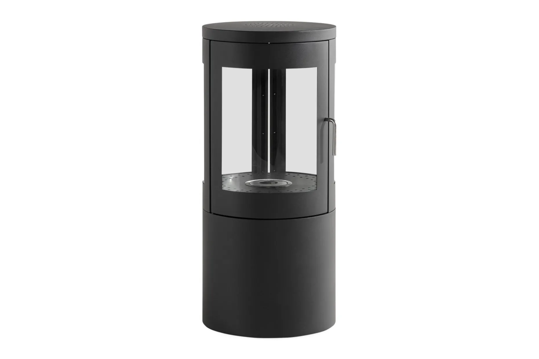 Corbo Fristående Rund Etanolkamin 95x45x45 cm i Glas och Rostfritt stål