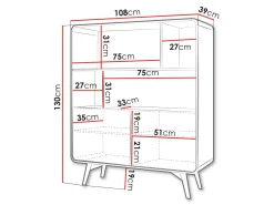 Corvan Bokhylla 130 cm