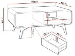 Corvan Soffbord 108 cm