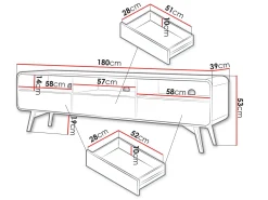 Corvan Tv-Bänk 180 cm